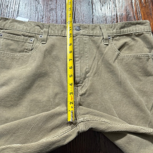 Levis 502 Corduroy Pants Mens 38x32 Beige Relaxed Straight Leg Jeans White Tab - Picture 8 of 16